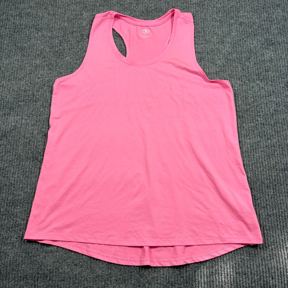 Athletic Works Tank Top Women's L Pink Racerback Activewear Workout Comfort